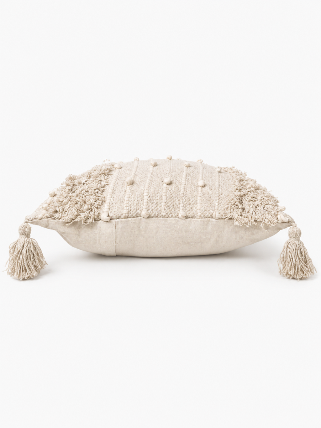 Boho Cushion Cover – Oat Milk Tufted