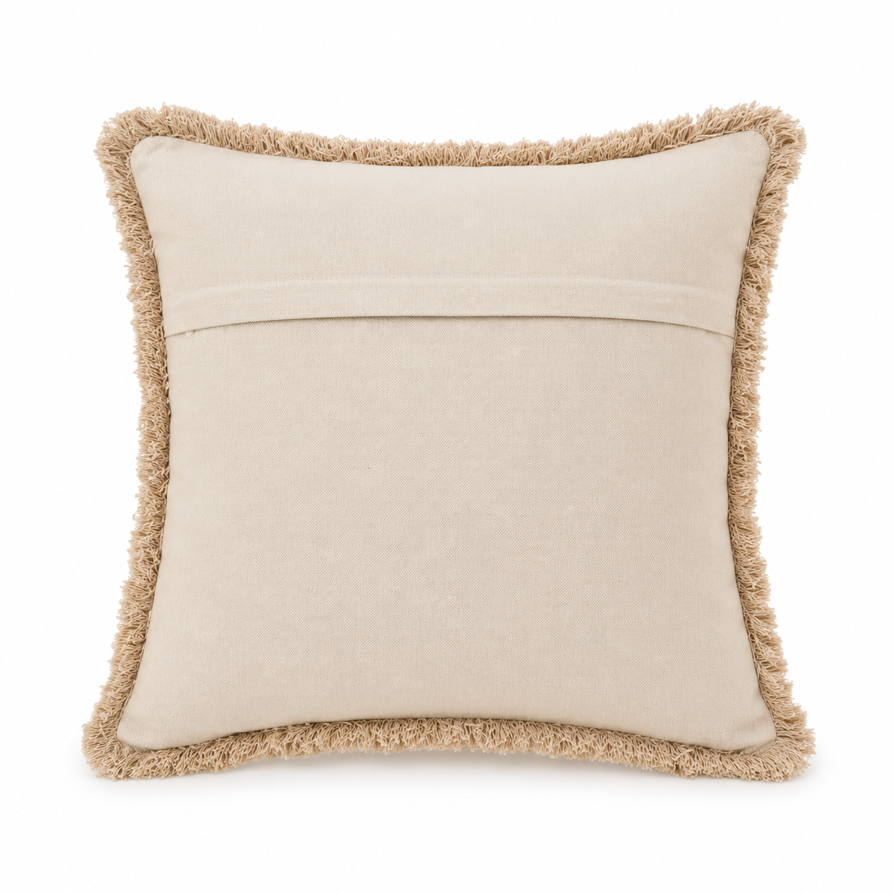 Boho Cushion Cover – Earl Grey Fringe