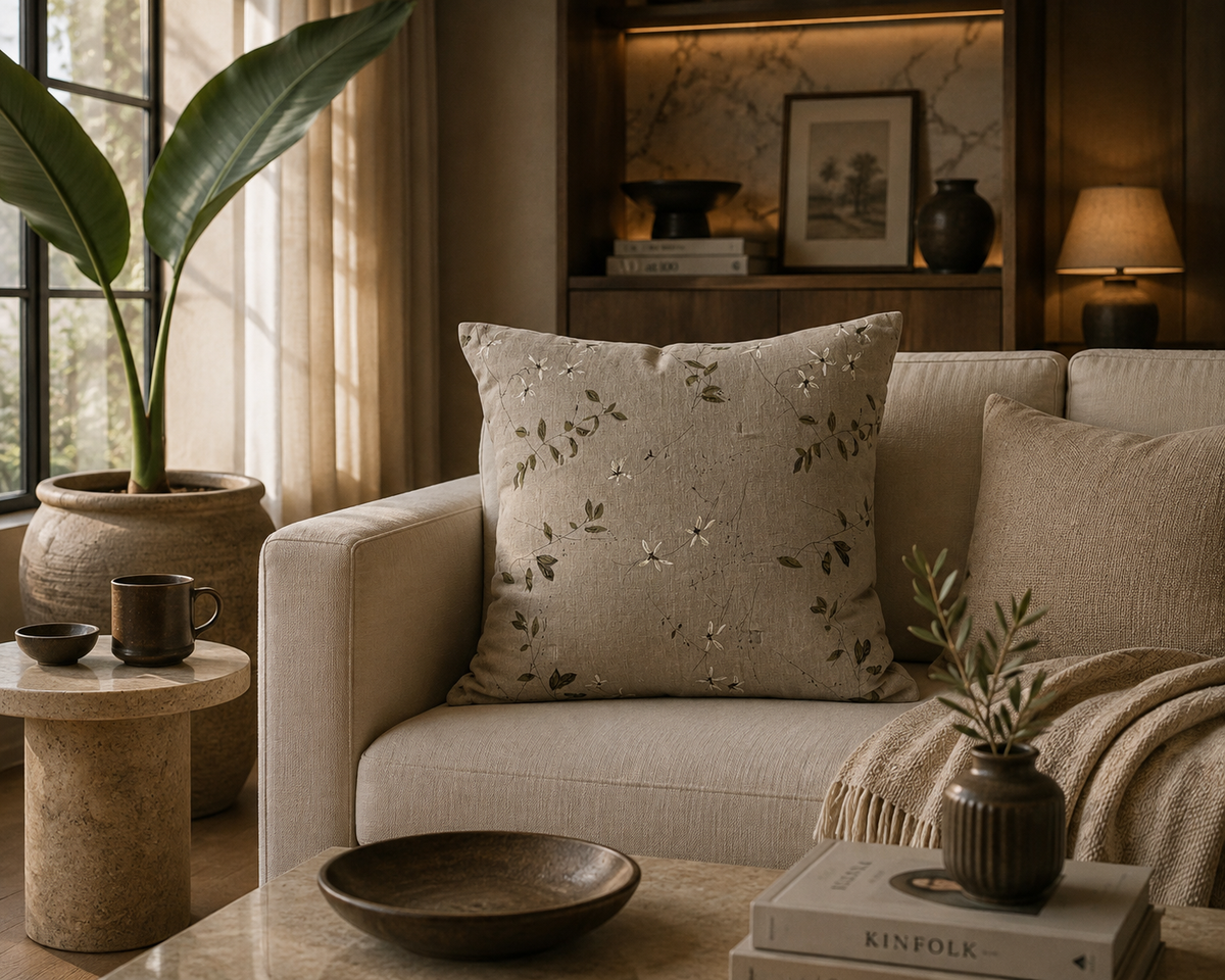 Studio Collection – Quilted Botanics Cushion Cover