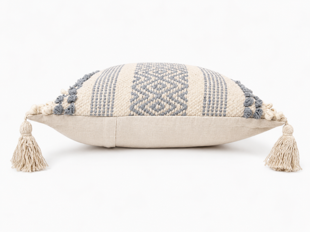 Boho Cushion Cover – Blueberry Yogurt Weave