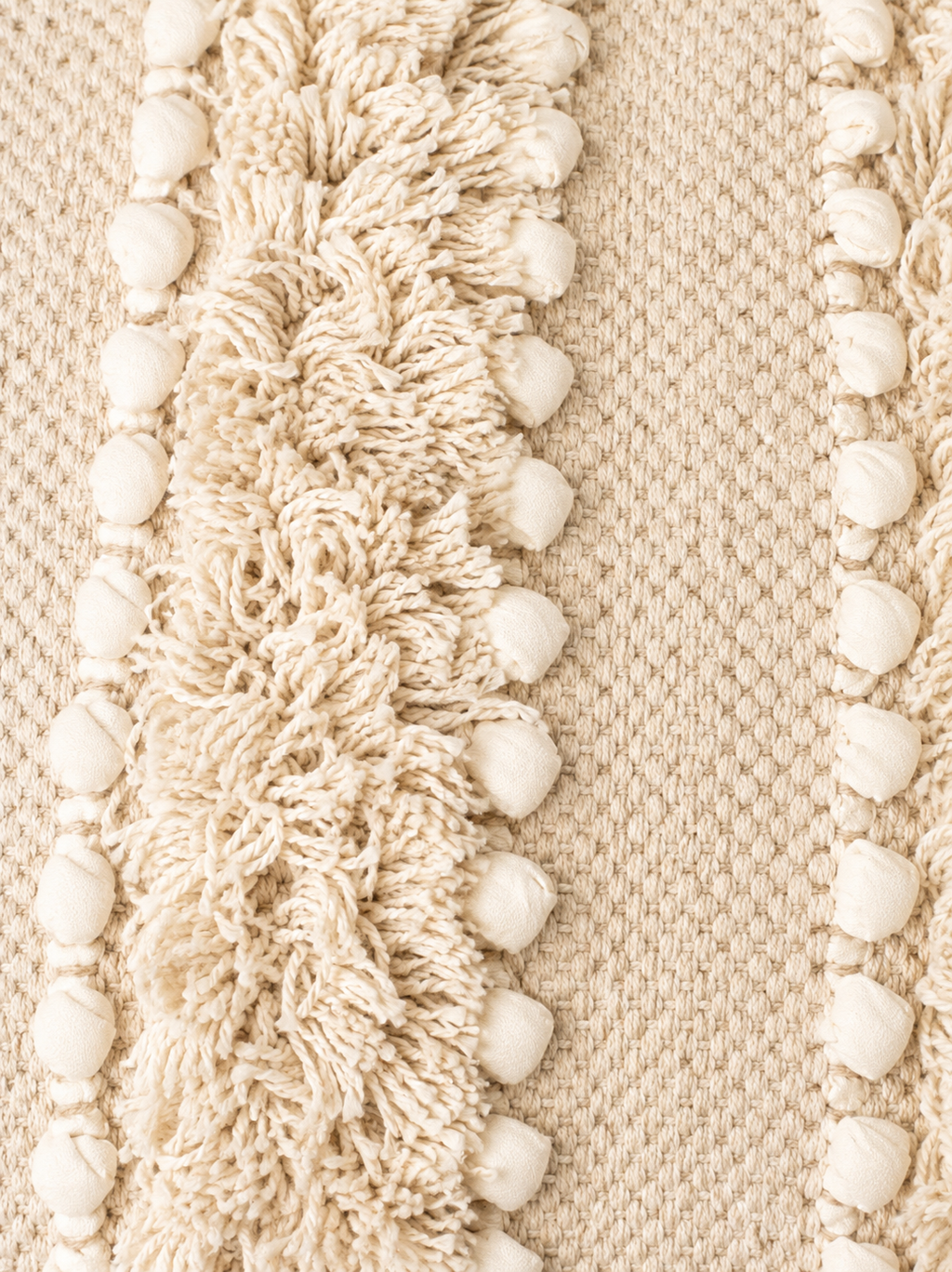 Boho Cushion Cover – Vanilla Cream Braids