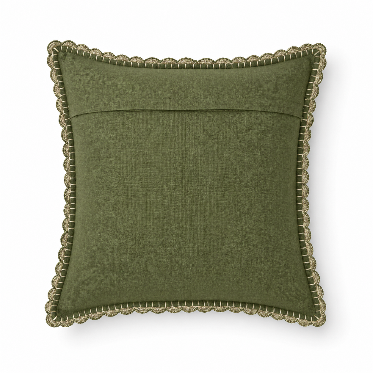 Crochet Willow Green Cushion Cover