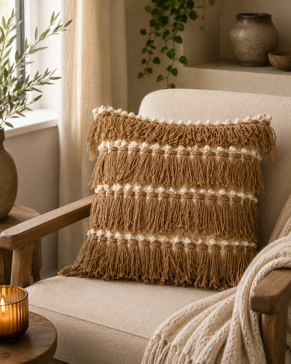 Boho Cushion Cover – Tiramisu Layers