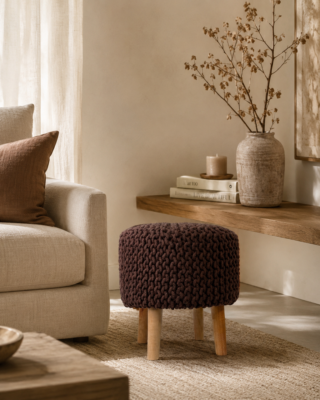Soft Furnishings – Espresso Ottoman