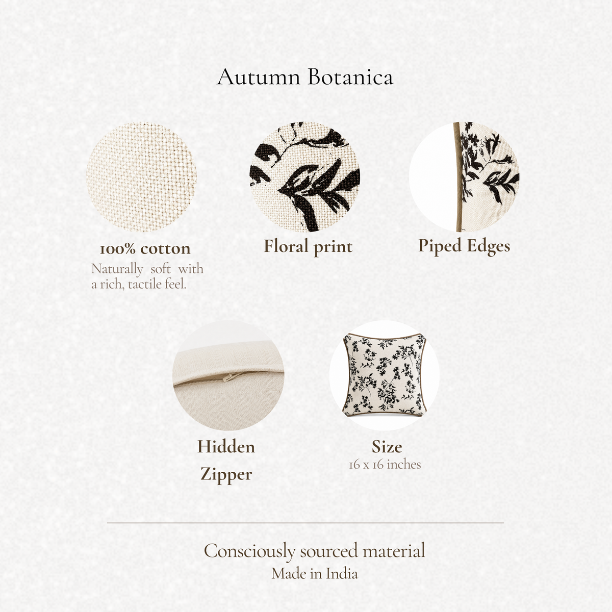 Studio Collection – Autumn Botanica Cushion Cover
