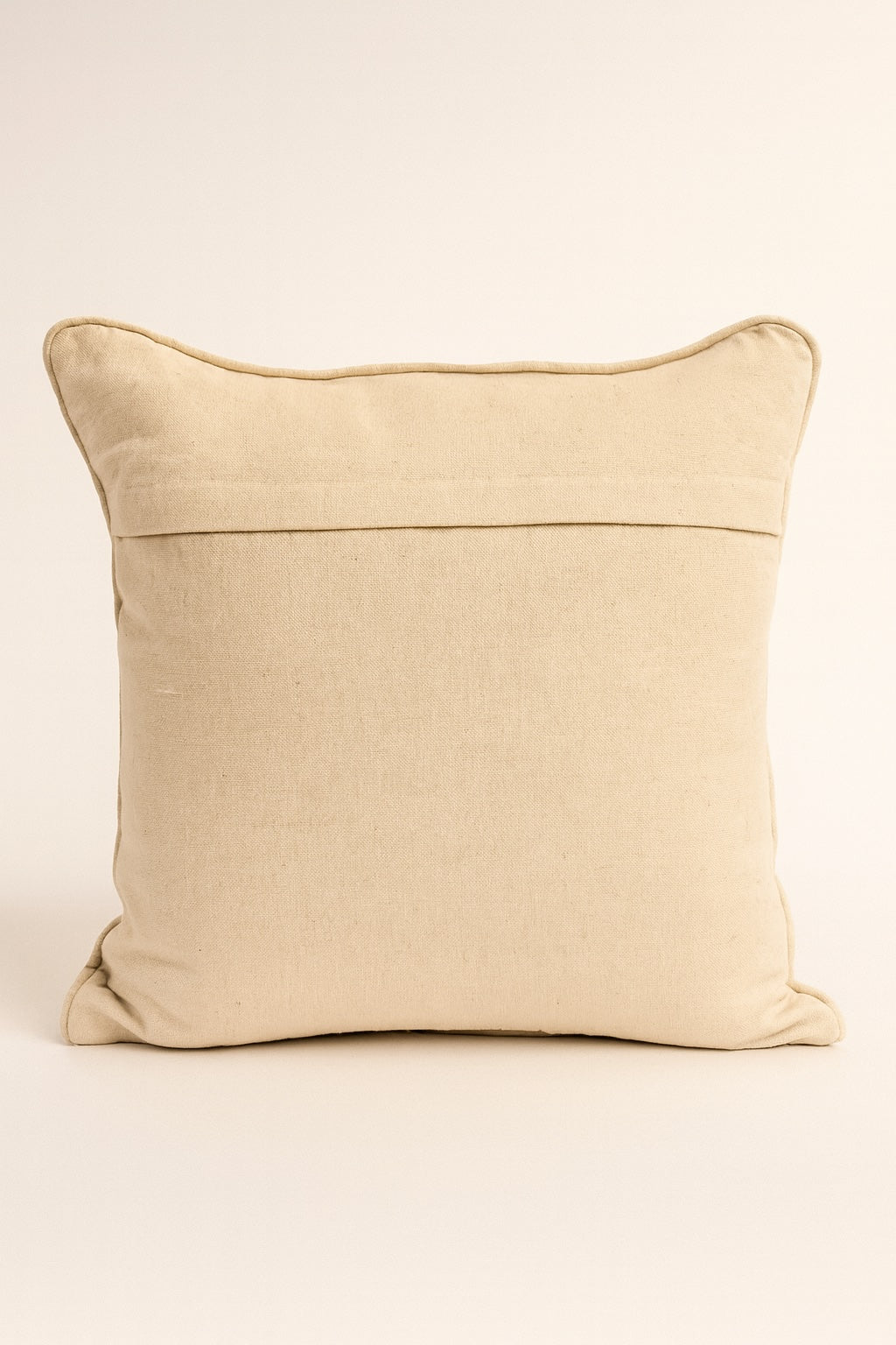 Boho Cushion Cover – Vanilla and Hazelnut - Single Fringe