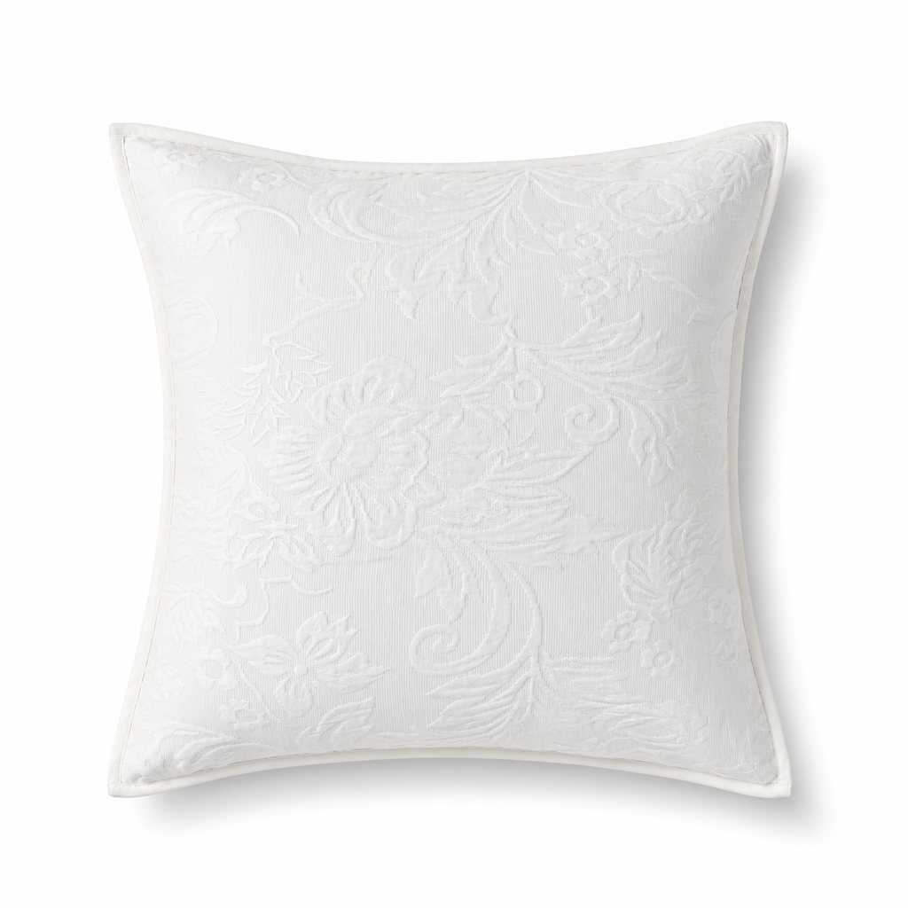 Ivory Flora Cushion Cover