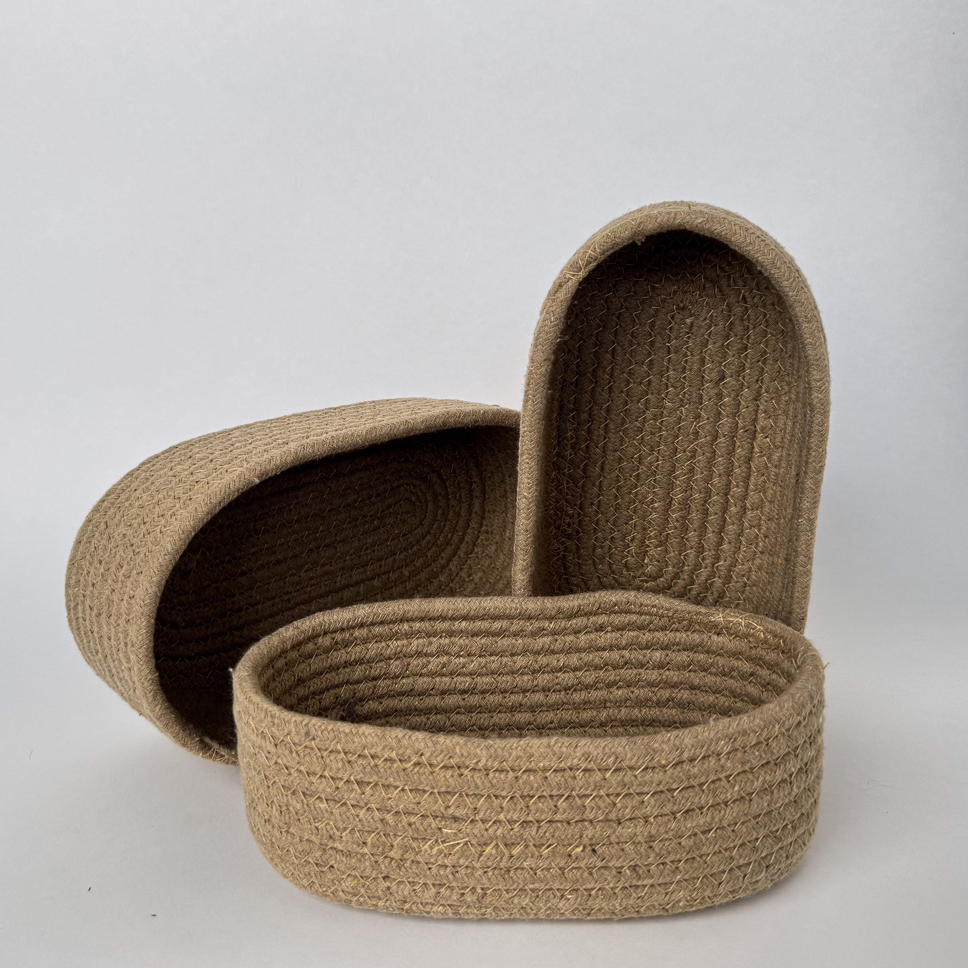 Braided Jute Nesting Baskets – Handwoven Set of 3
