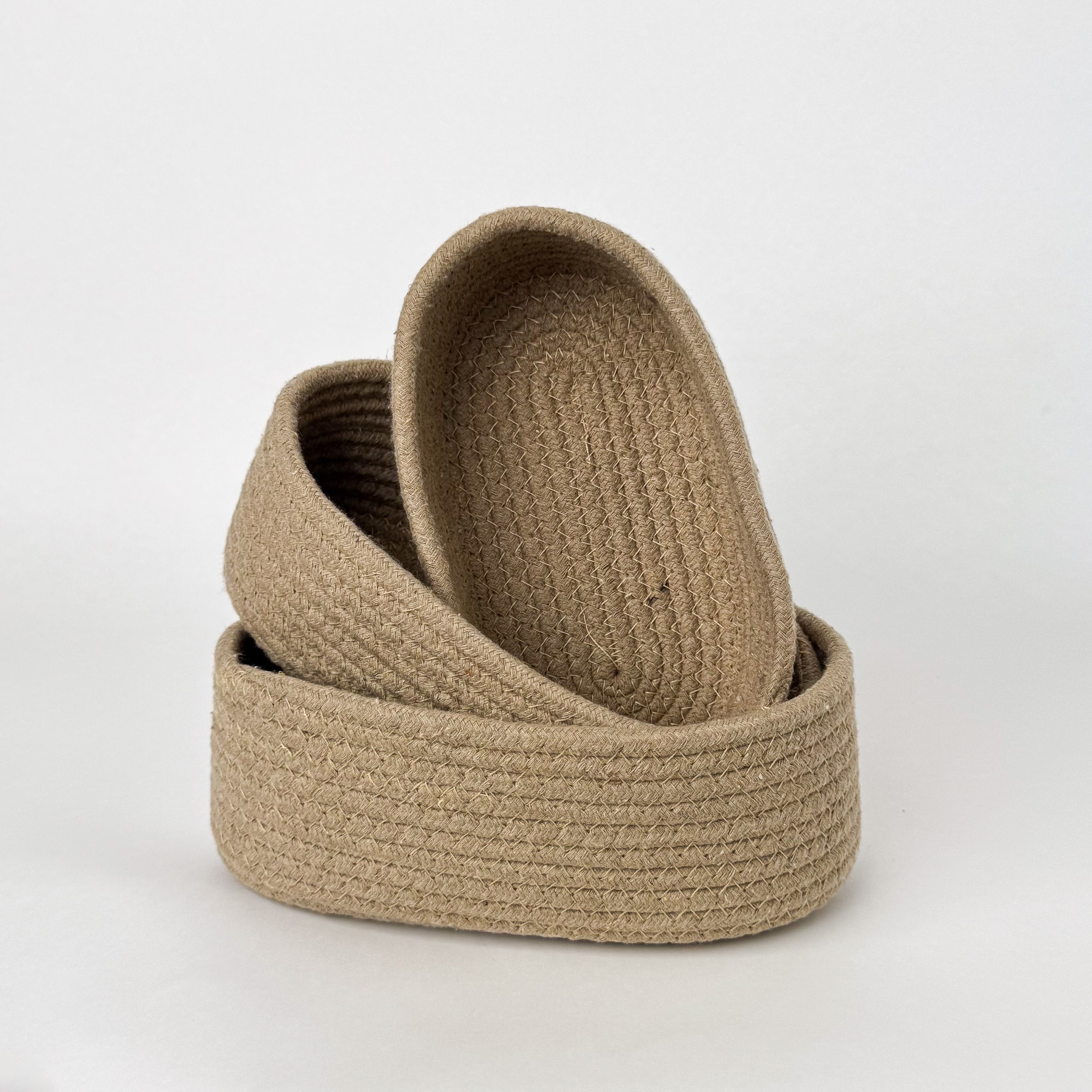 Braided Jute Nesting Baskets – Handwoven Set of 3