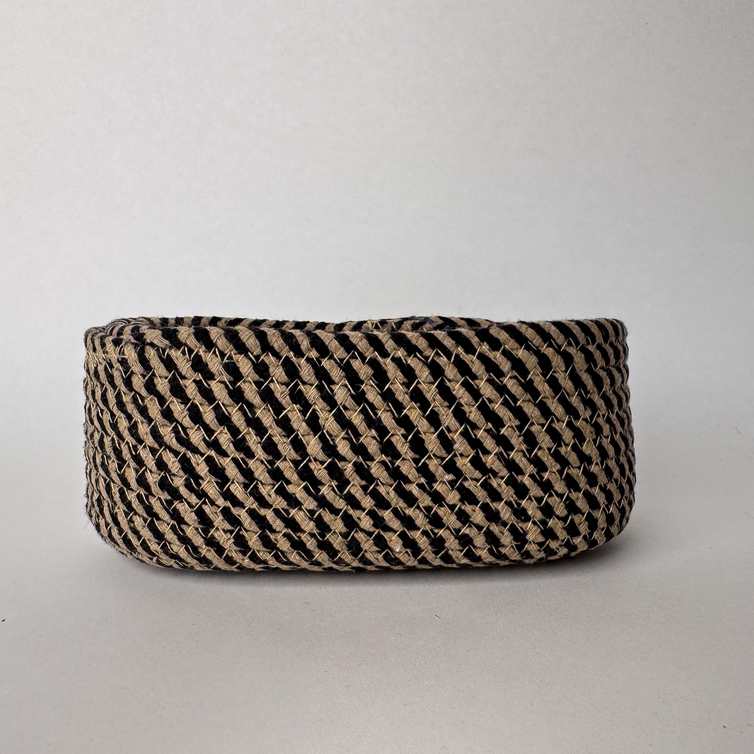 Jute & Cotton Nesting Baskets – Handwoven Set of 3 (Round)