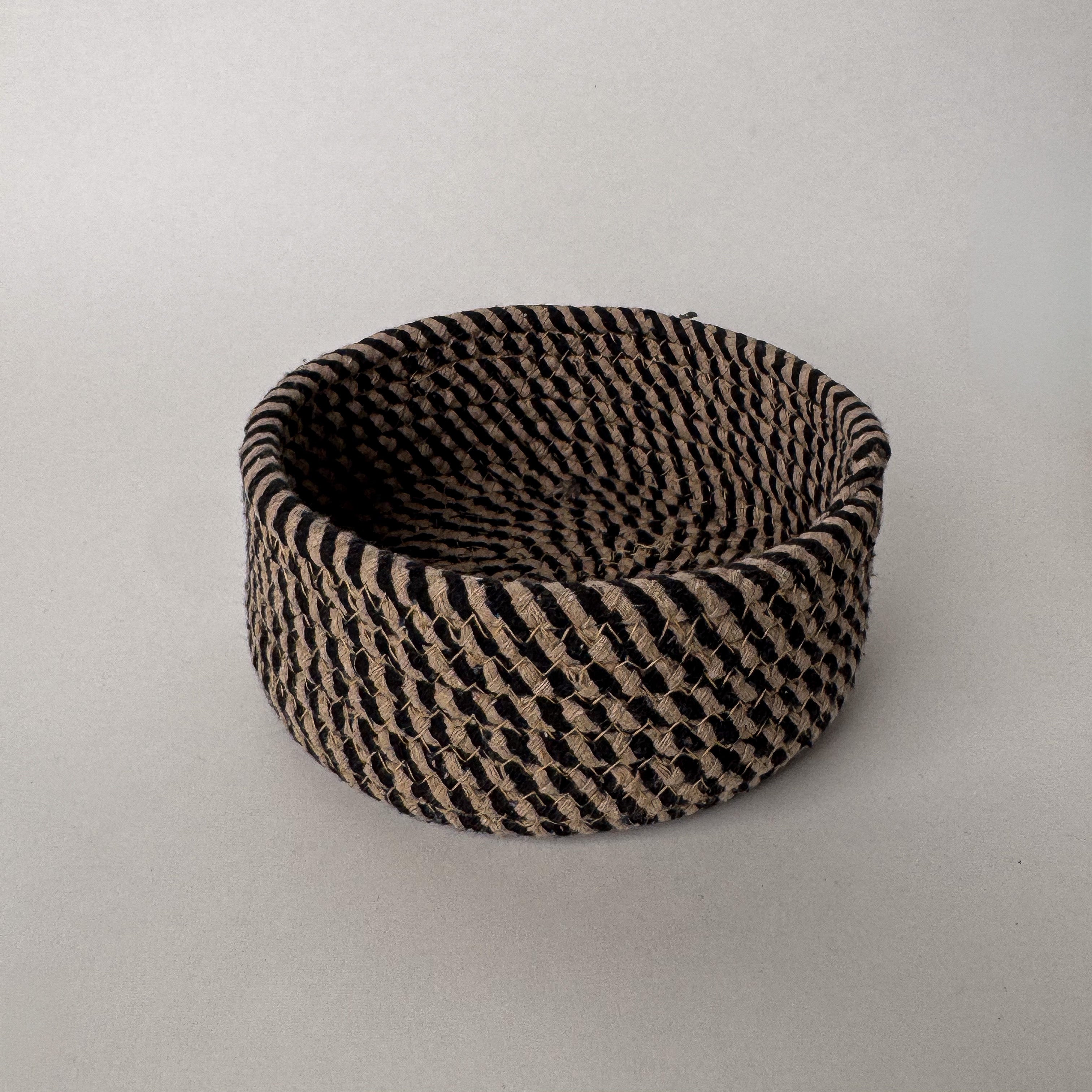 Jute & Cotton Nesting Baskets – Handwoven Set of 3 (Round)