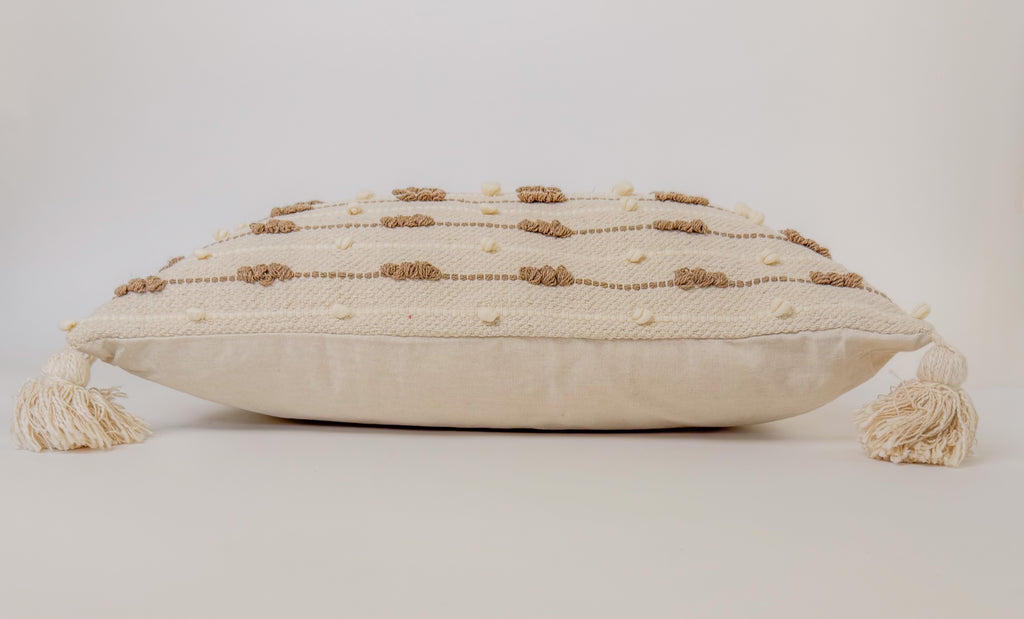 Boho Oversized Cushion Cover – Coffee and Cream Weave