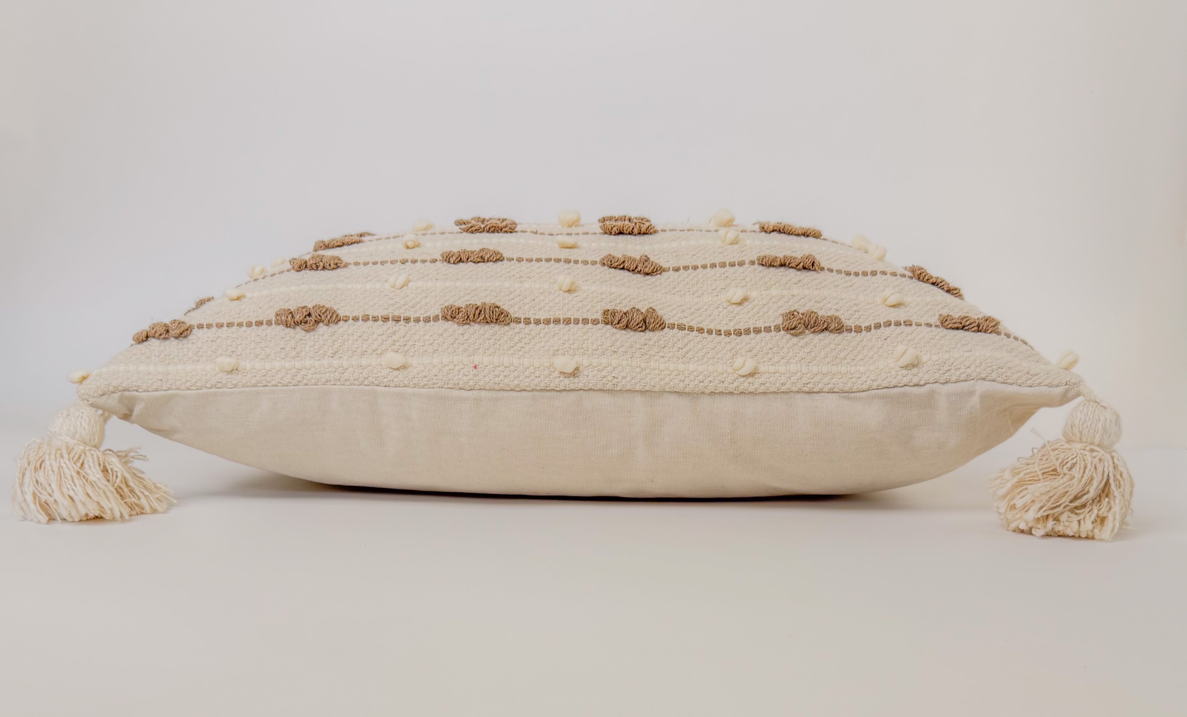 Boho Oversized Cushion Cover – Coffee and Cream Weave