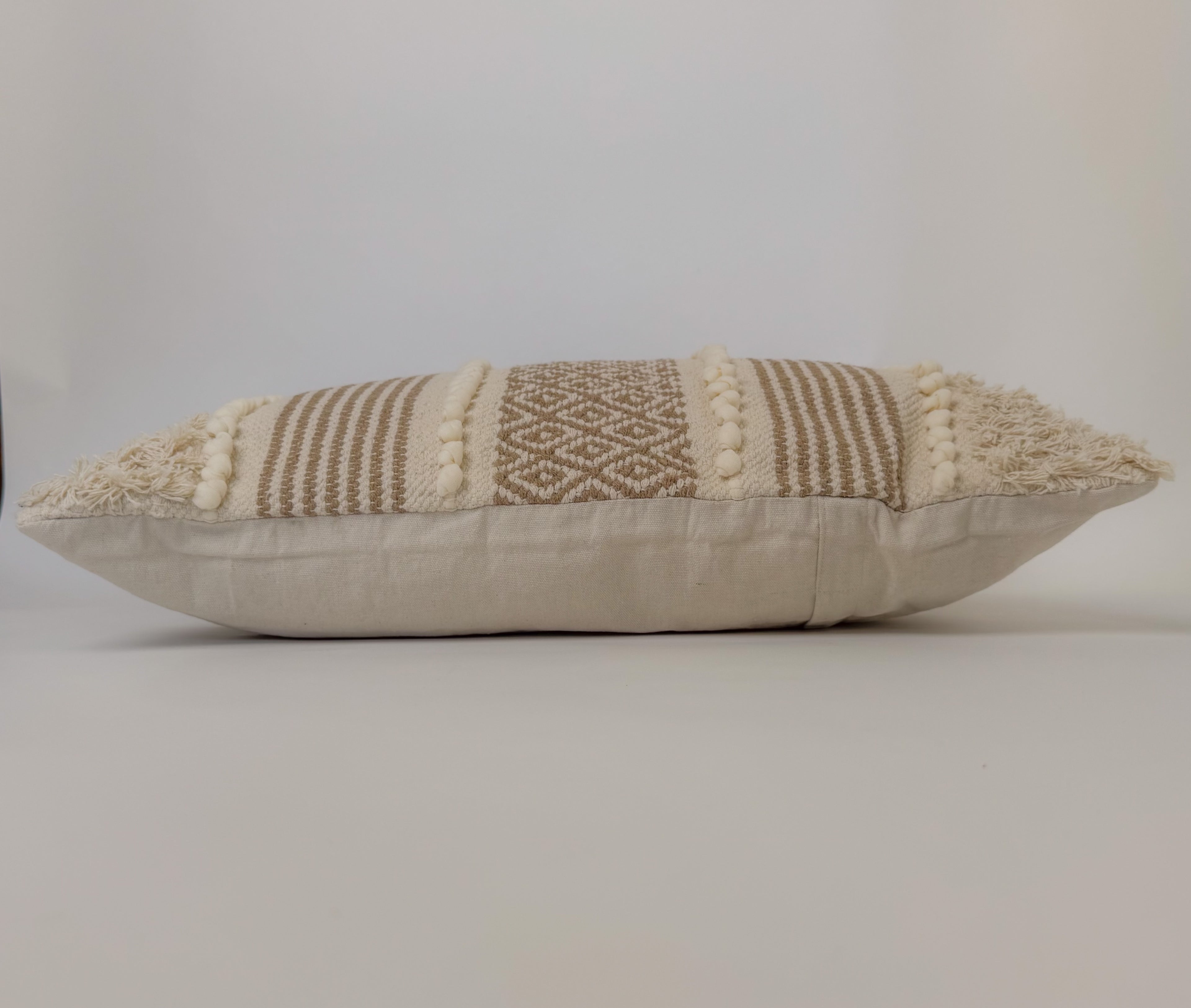 Boho Oversized Cushion Cover – Hazel and Vanilla – Shaggy Tuft