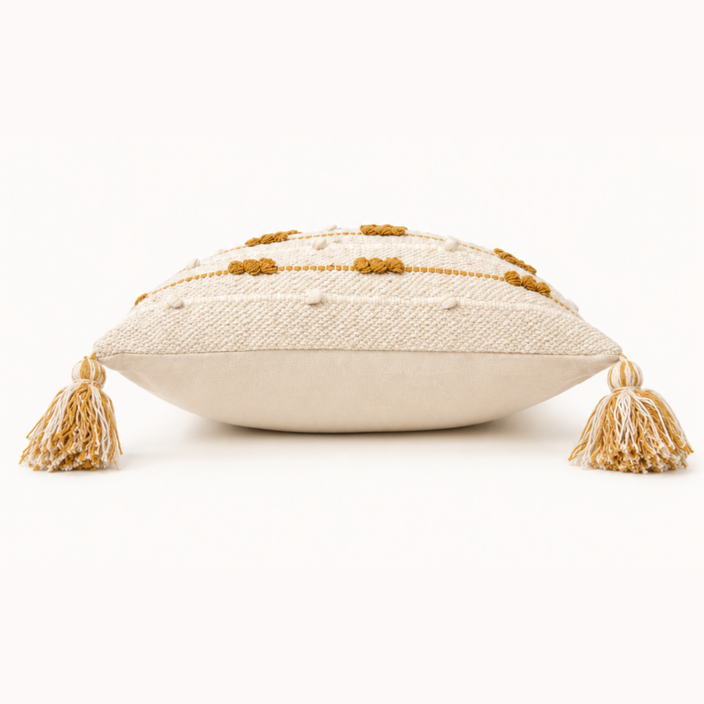 Boho Cushion Cover – Mango Duet Minimal Knots